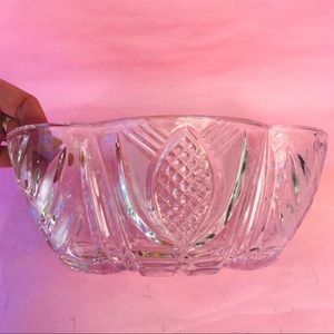 Vintage thick clear crystal dish